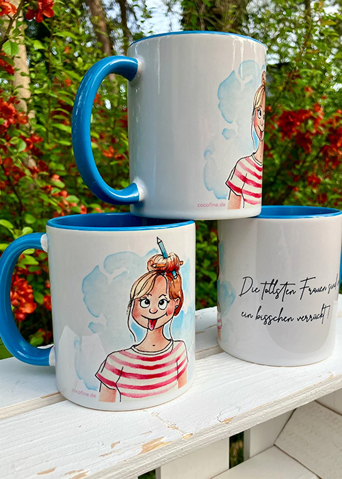 Kaffeetasse Frauen Blau