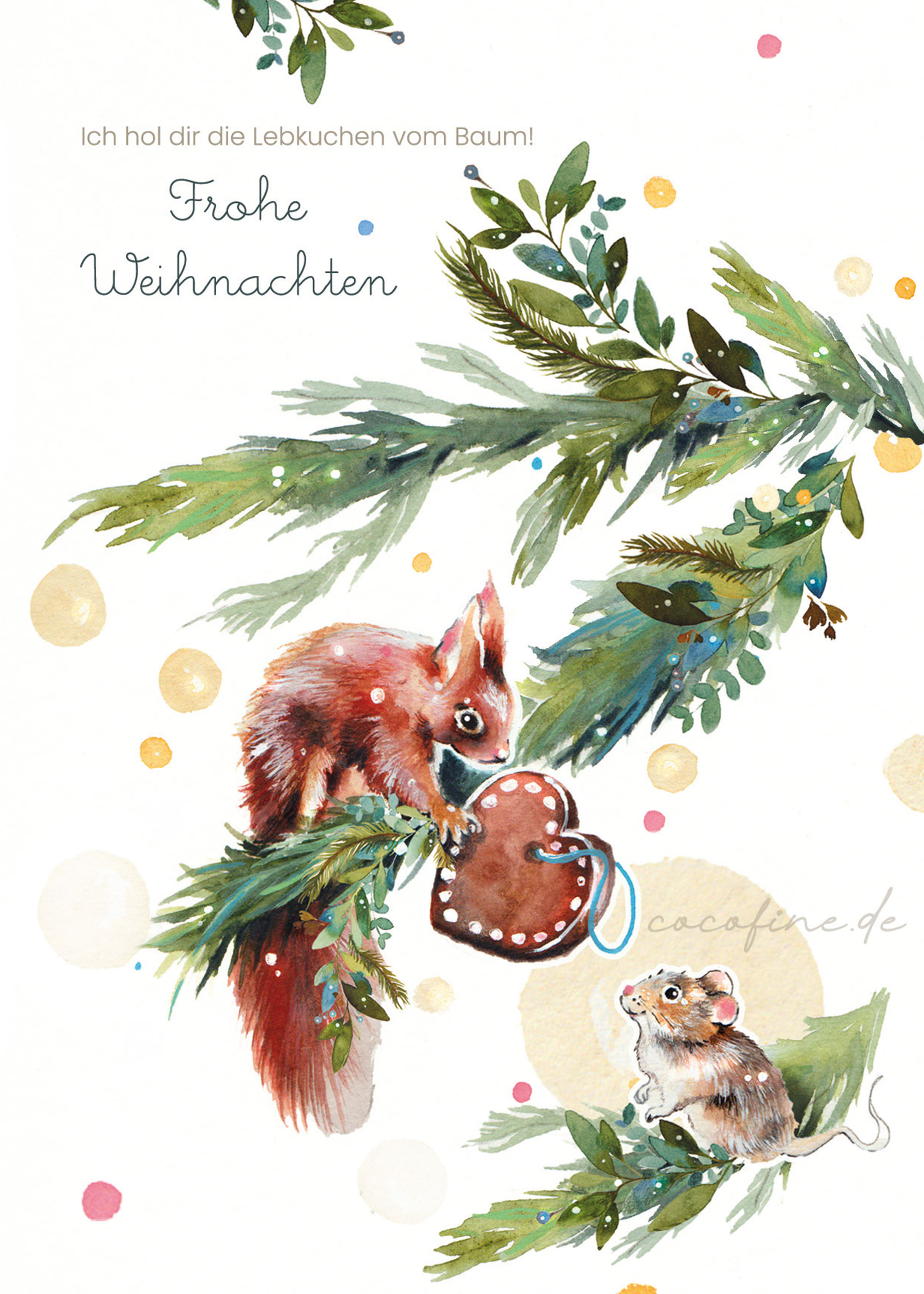 Klappkarte Lebkuchenherz Weiß